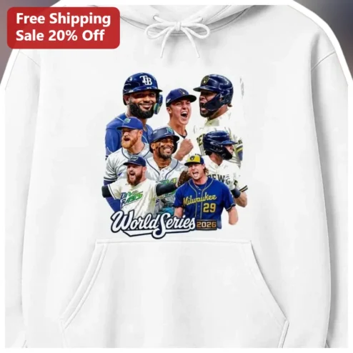 World Series 2026 Rays vs Brewers Championship Hoodie Baseball Fan Gift