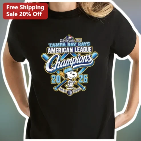World Series 2026 Tampa Bay Rays American League Champions Snoopy Tee