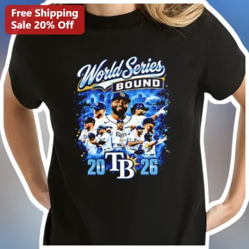 World Series BOUND Tampa Bay Rays Tee 20 TB 26 Baseball Fan Apparel