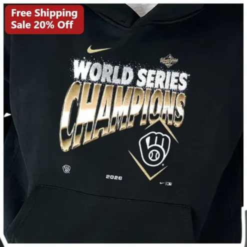 World Series Champions Hoodie Milwaukee Brewers Fan Gear Baseball Championship Sweatshirt
