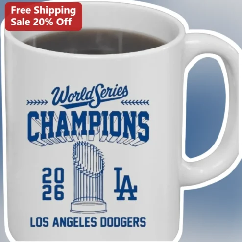 World Series Champions Los Angeles Dodgers Mug Vintage Baseball Fan Gift