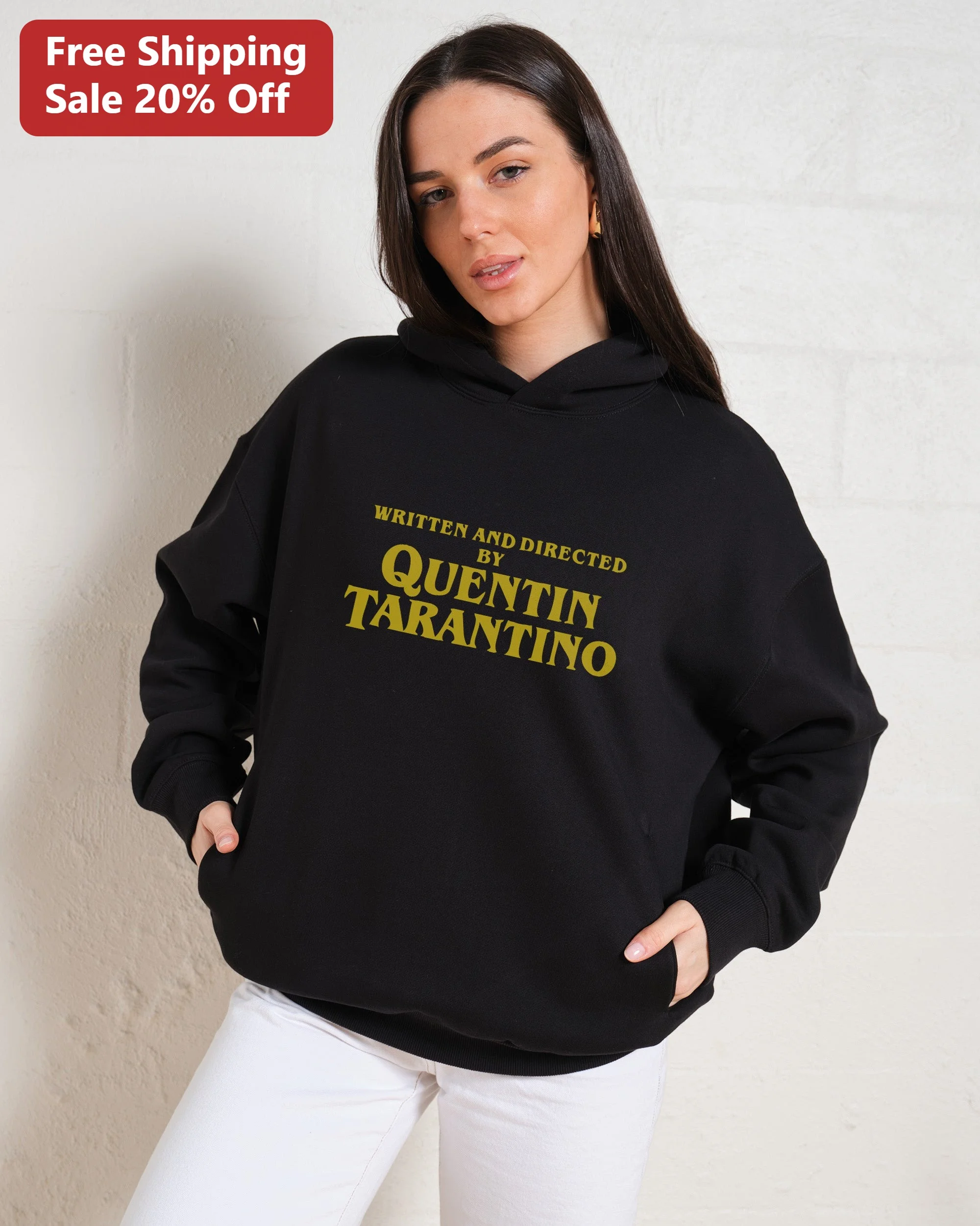 Written and Directed by Quentin Tarantino Hoodie Film Credit Graphic Sweatshirt for Cinephiles