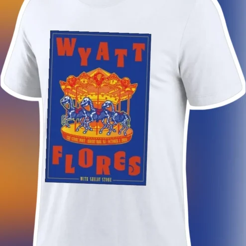 Wyatt Flores Skeleton Horse Carousel Vintage Tour Merch Graphic Tee