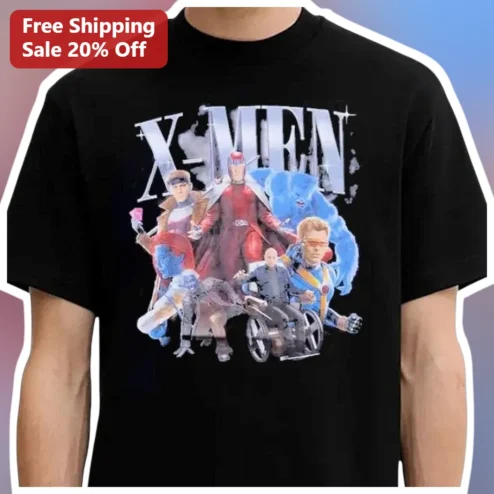 X-Men Vintage Distressed Team Graphic Tee for Comic Book Fans