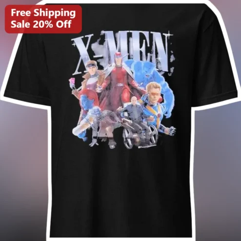 X-Men Vintage Team Graphic Tee Retro Comic Book Mutants Merch