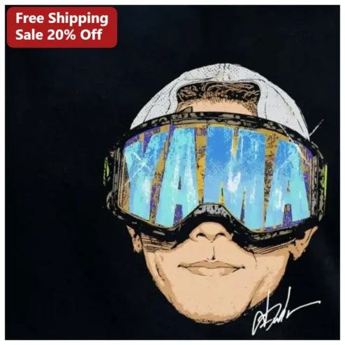 Yamaha Tee Vintage Racing Style Pop Art Goggles Graphic Shirt for Motorcycle Enthusiasts