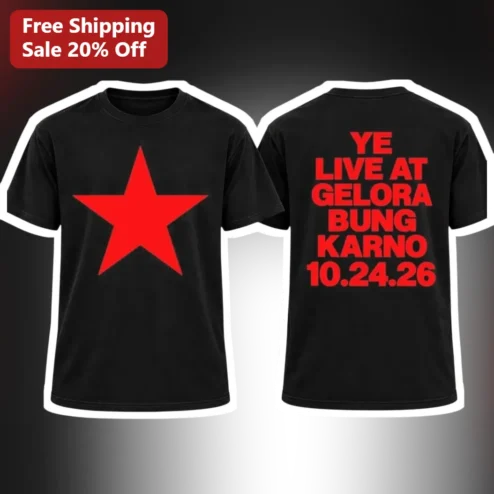Ye Live at Gelora Bung Karno Tee Kanye West Jakarta Concert Merch