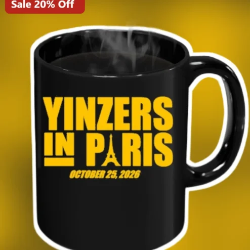 YINZERS IN PARIS Mug Steelers Fan Gift Funny Steel City Coffee Cup
