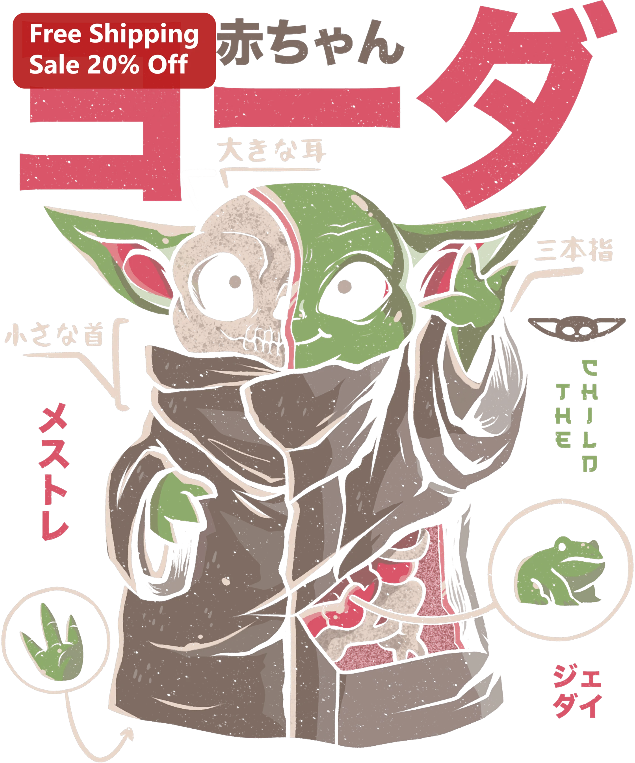 Yoda The Child Anatomy Graphic Tee Baby Yoda Grogu Star Wars Fan Gift Shirt
