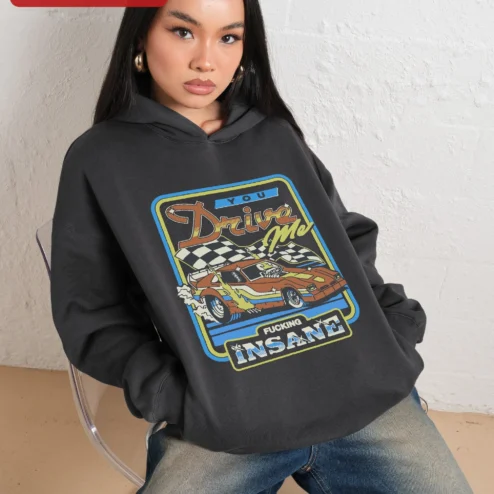You Drive Me Fucking Insane Hoodie Funny Sarcastic Relationship Humor Gift for Men Women