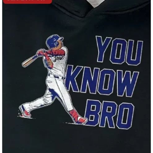 YOU KNOW BRO Baseball Player Hoodie Funny Sports Apparel Gift for Men Women