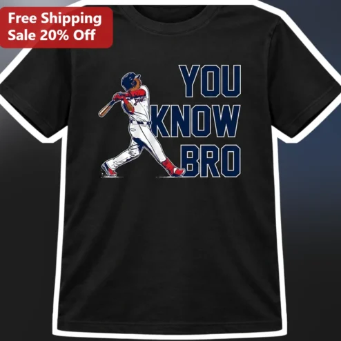 You Know Bro Baseball Swing Graphic Tee for Men