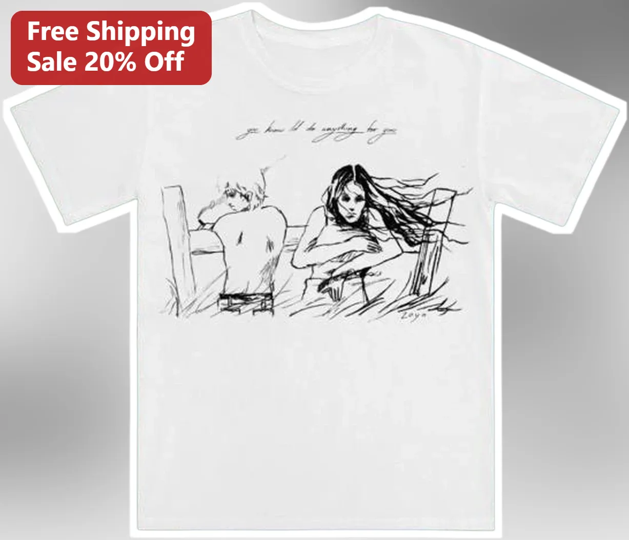 You Know I'd Do Anything For You Zayn Malik Signature Graphic Tee