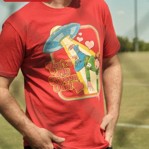 You're My Chosen One Alien Abduction Graphic Tee Retro UFO Sci-Fi Gift for Couples
