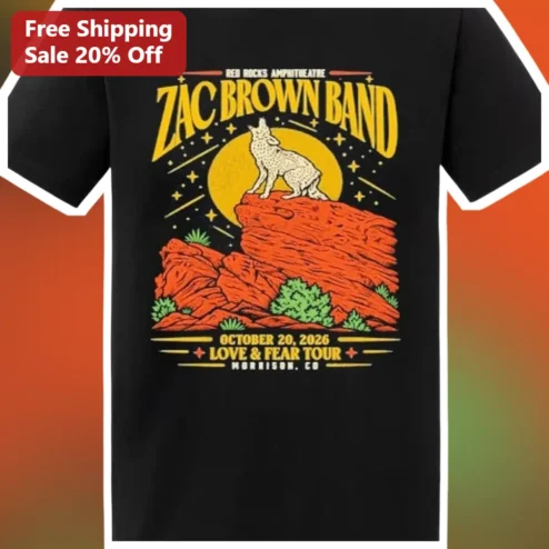 Zac Brown Band Love Fear Tour Tee Vintage Country Concert Graphic Shirt