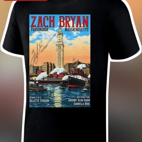Zach Bryan Gillette Stadium Foxborough Massachusetts October 2 3 With Heaven On Tour Tee