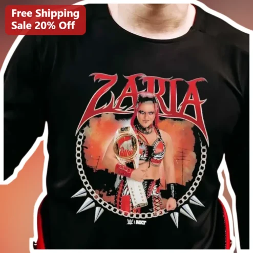 Zaria WWE NXT Women's Champion Graphic Tee Black Pro Wrestling Fan Apparel
