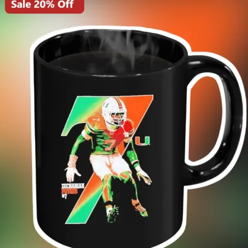 Zechariah Povser #7 Miami Hurricanes Football Player Mug