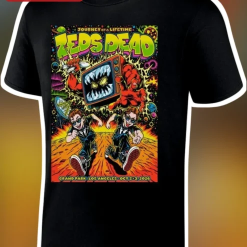 Zeds Dead Journey of a Lifetime Graphic Tee EDM Festival Rave Shirt