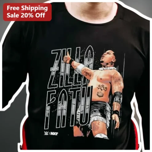 Zilla Fatu Long Sleeve Shirt WWE NXT Samoan Werewolf HOG Crown Jewel Champion Wrestling Merch Fan Gear