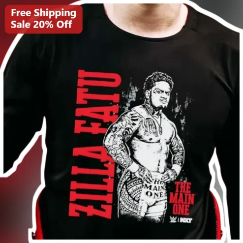 Zilla Fatu The Main One Long Sleeve Shirt WWE NXT Wrestling Fan Gear Apparel